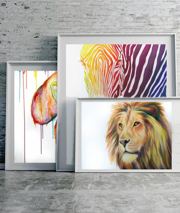 Rainbow Series- Lion – Art by Andrea Ehrhardt
