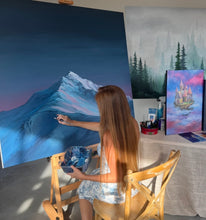 Load image into Gallery viewer, Mountain Moon 48" x 48"