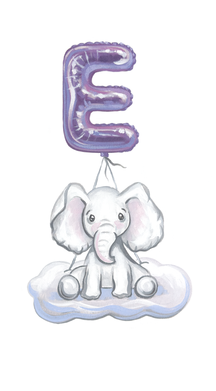 E - Elephant Original Painting 12