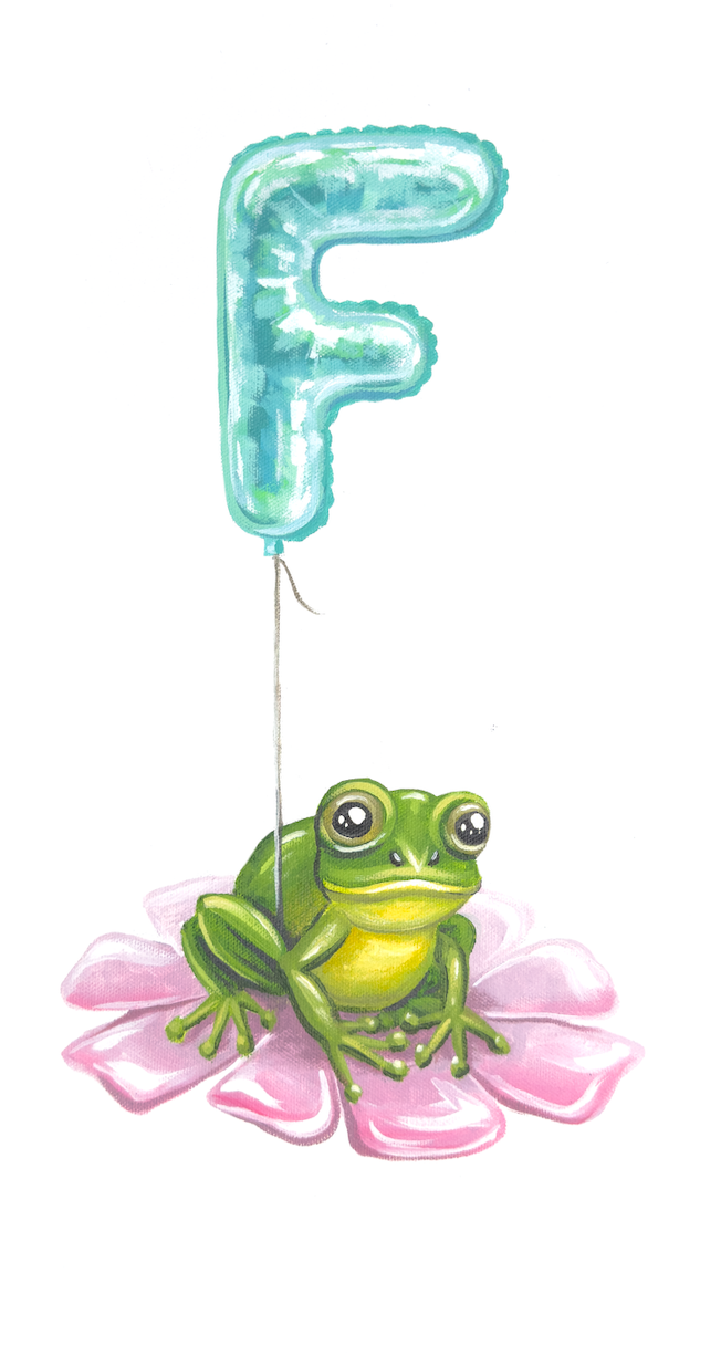 F - Frog Original Painting 12