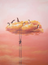 Load image into Gallery viewer, Cloud Series - Penguins 36"x48" - Original