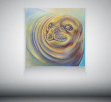 Load image into Gallery viewer, Rainbow Seal 35&quot; x 35&quot; - Original