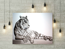 Load image into Gallery viewer, Animal Series- Tiger - Black on White